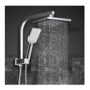 Wels Rain Shower Head Square Wall Arm Handheld Bracket Rail Chrome