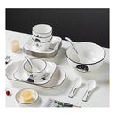 White Antler Printed Ceramic Dinnerware Set Of 13B