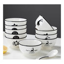 White Antler Printed Ceramic Dinnerware Set Of 34A