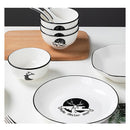 White Antler Printed Ceramic Dinnerware Set Of 28B