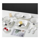 White Antler Printed Ceramic Dinnerware Set Of 28A