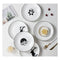 White Antler Printed Ceramic Dinnerware Set Of 34A