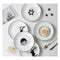 White Antler Printed Ceramic Dinnerware Set Of 13B