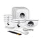 White Antler Printed Ceramic Dinnerware Set Of 13A