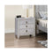 White Ash Colour Bedside Table Drawers Night Stand