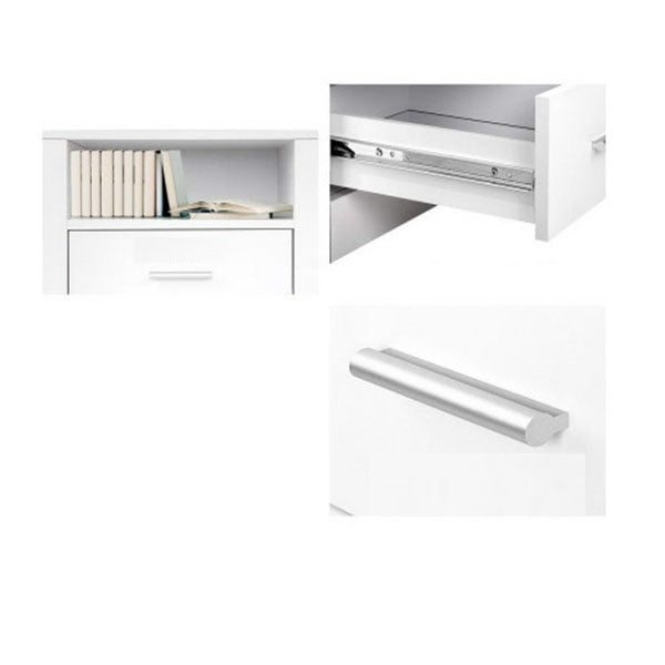 White Bedside Tables Drawers Storage Cabinet