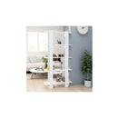 White Book Cabinet Room Divider 80 X 30 X 160 Cm Engineered Wood