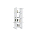 White Book Cabinet Room Divider 80 X 30 X 160 Cm Engineered Wood