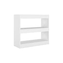 White Book Cabinet Room Divider 80 X 30 X 72 Cm