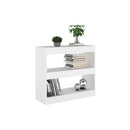 White Book Cabinet Room Divider 80 X 30 X 72 Cm