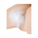 White Bunny Tail Anal Plug