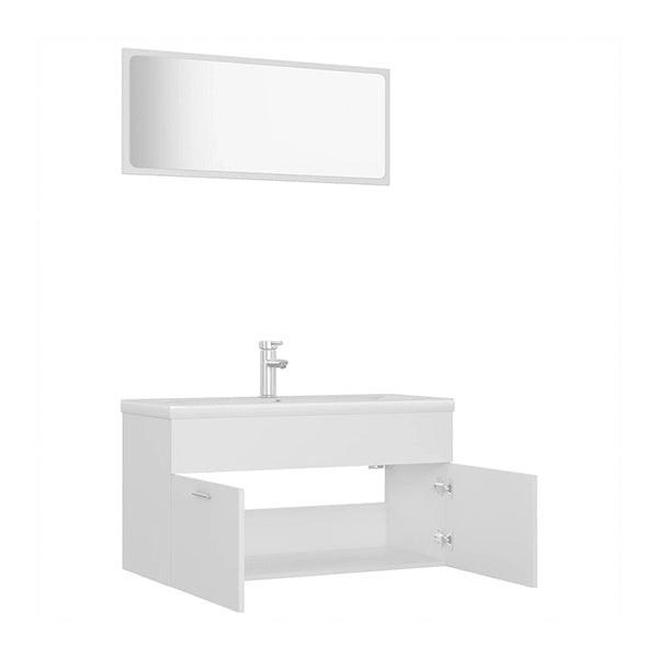 White Chipboard Bathroom Furniture Set