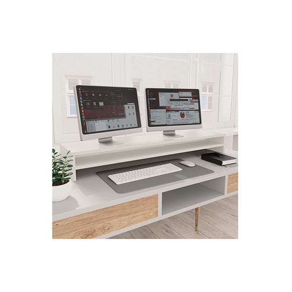 White Chipboard Monitor Stand