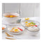 White Japanese Style Ceramic Dinnerware Set Of 5