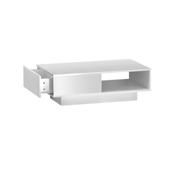 White Table Led Lights Modern Furniture High Gloss Storage Drawer