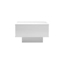 White Table Led Lights Modern Furniture High Gloss Storage Drawer