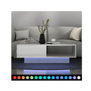 White Table Led Lights Modern Furniture High Gloss Storage Drawer