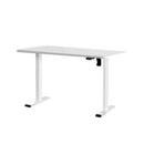 Electric Standing Desk Motorised Sit Stand Desks Table White 140Cm