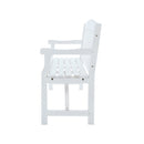 White Wooden Garden Bench Chair Natural Outdoor Furniture