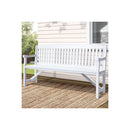 White Wooden Garden Bench Chair Natural Outdoor Furniture