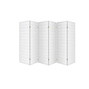 White 6 Panel Room Divider Privacy Screen Foldable Stand