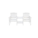 White Garden Bench Chair Table Love Seat Wooden