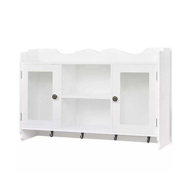 White Mdf Wall Cabinet Display Shelf