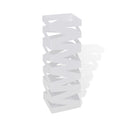 White Square Umbrella Stand Storage Holder Walking Stick Steel