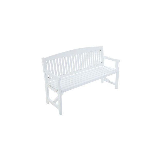 White Wooden Garden Bench Chair Natural Outdoor Furniture