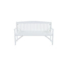 White Wooden Garden Bench Chair Natural Outdoor Furniture