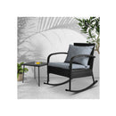 Wicker Rocking Chairs Table Set Outdoor