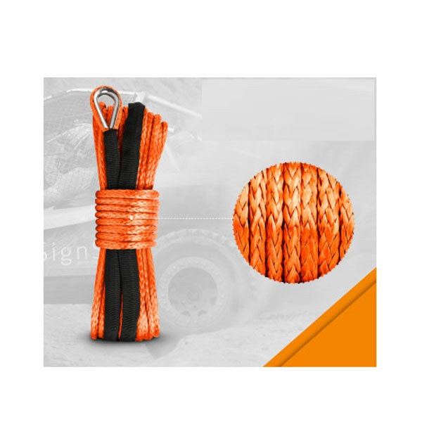 Winch Rope Dyneema Synthetic Rope Tow Recovery Off Road 4Wd