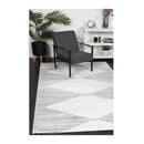 Wind Abstract Diamond Silver Rug