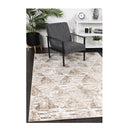 Wind Transitional Geometric Latte Rug
