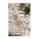 Wind Transitional Geometric Latte Rug