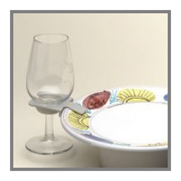 10 Pack Of 75Mm White Wine Glass Dinner Lunch Plate Clip Holder