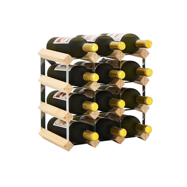Wine Rack For 12 Bottles Solid Pinewood
