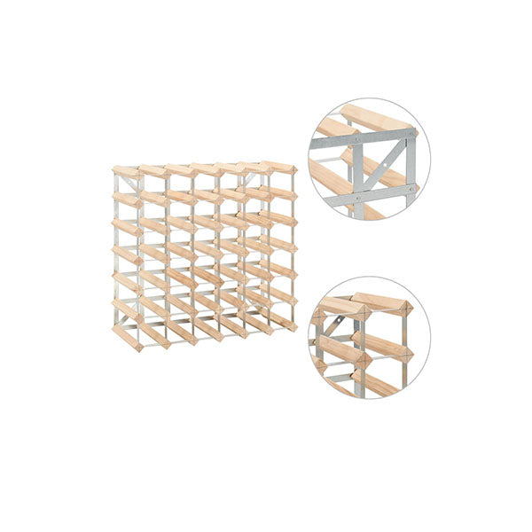 Wine Rack For 42 Bottles Solid Pinewood
