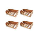 Wine Racks 4 Pcs For 16 Bottles Solid Reclaimed Wood