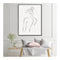 Woman Back Line Art Black Frame Canvas Wall Art