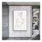 Woman Back Line Art Black Frame Canvas Wall Art