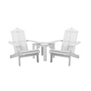 Wooden Adirondack Patio Chair White