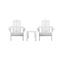 Wooden Adirondack Patio Chair White