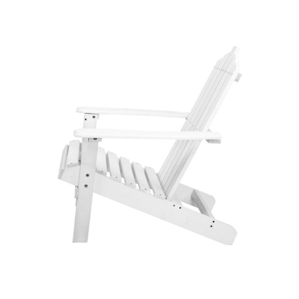 Wooden Adirondack Patio Chair White
