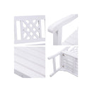 Wooden Garden Bench 2 Seat Patio Furniture Timber Outdoor Lounge Chair