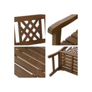 Wooden Garden Bench 2 Seat Patio Furniture Timber Outdoor Lounge Chair