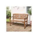 Wooden Garden Bench 2 Seat Patio Furniture Timber Outdoor Lounge Chair