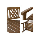Wooden Garden Bench 3 Seat Patio Furniture Timber Outdoor Lounge Chair