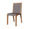Wooden Legs Dining Chairs 2X Wooden Frame Gray Leatherette