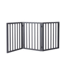 Wooden Pet Gate Dog Fence Retractable Barrier Portable Door 3 Panel